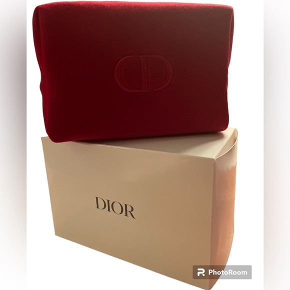 Dior red cosmetic cases x 2 with 2 boxes and large box! NWT! - Picture 6 of 6